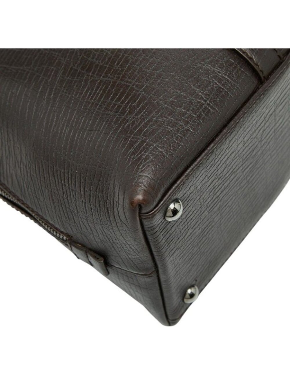 Gucci Logo Tote Business Dark Brown Leather - Picture 5 of 10